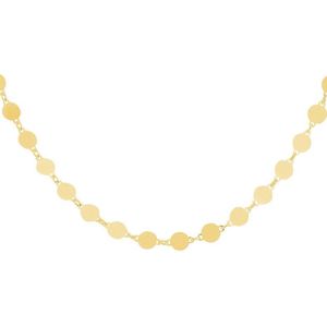 YO&NO - Ketting - Zilver verguld - Rondjes - 4,0 mm - 40 + 4 cm -  Zilver 925