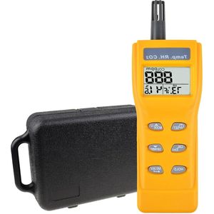 Binnenluchtkwaliteit Digitale Kooldioxide Temperatuur Vochtigheid Sensor IAQ CO2 Monitor WB DP Tester - 9999ppm