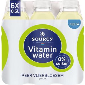 Sourcy Vitaminewater Peer Vlierbloesem 0% 6 petflesjes x 50 cl