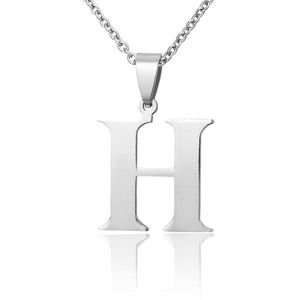 Montebello Ketting Letter H - 316L Staal - Alfabet - 20x30mm - 50cm