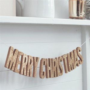 Ginger Ray - Ginger Ray - Metallic Star - Letters Merry Christmas Rose Gold