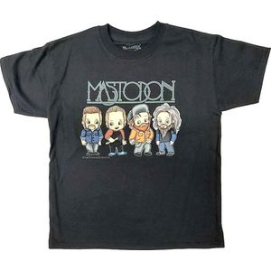 Mastodon - Band Character Kinder T-shirt - Kids tm 8 jaar - Zwart