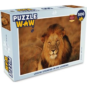 Puzzel Leeuw - Portret - Jacht - Legpuzzel - Puzzel 500 stukjes