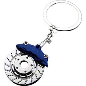Auto Sleutelhanger - Blauwe Remklauw op Remschijf - Voor oa. Volkswagen / Kia / Mercdes / Opel / Ford / Bmw / Ferrari / Audi / Nissan / Honda / Race Auto - Keychain Sleutel Hanger Cadeau - Auto Accessoires