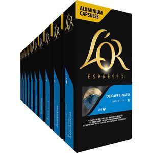 L'OR Espresso Decaffeinato Koffiecups - Intensiteit 6/12 - 10 x 10 capsules