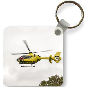 Sleutelhanger - Uitdeelcadeautjes - Gele traumahelikopter - Plastic