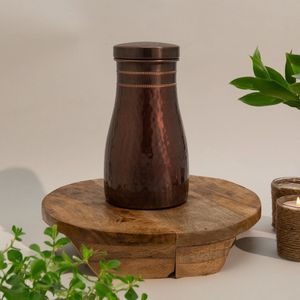 Puur koperen karaf gehamerd antique ± 950 ml – 315 gr