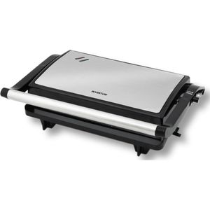 Inventum CG616 - Contactgrill - Tafelgrill - Uitklapbaar - RVS/Zwart