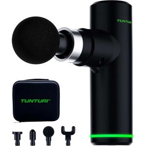 Mini Massagepistool - Oplaadbaar Massageapparaat met 4 Opzetstukken - Compact en Stil
