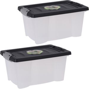 Storage Solutions Opbergdozen/organizers met deksel - 3x stuks - kunststof - 9L