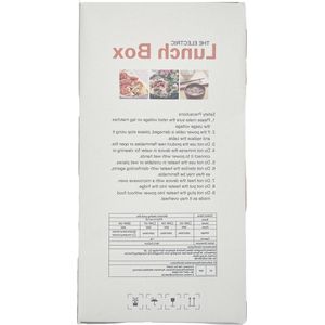 Voedselverwarmer 60W elektrische lunchbox 1.8L - afneembare roestvrijstalen voedselcontainer - 12V/24V/220V - lepels - vorken - hoge kwaliteit geïsoleerde tas