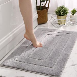 Badkamertapijt 50 x 80 cm, grijze badmat, antislip superzachte badmat, wasbaar absorberend, badkamermat voor toilettapijt, douche en toilet, badkamermat