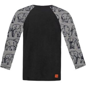 Shirt zwart olifant grijs