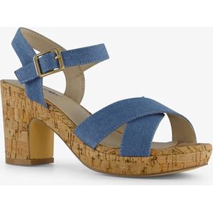Blue Box dames sandalen met hak denim blauw - Maat 42