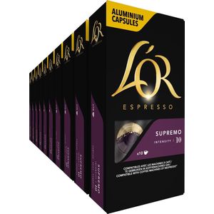 L'OR Espresso Supremo Koffiecups - Intensiteit 10/12 - 10 x 10 capsules