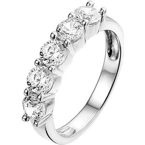 The Jewelry Collection Ring Zirkonia - Zilver