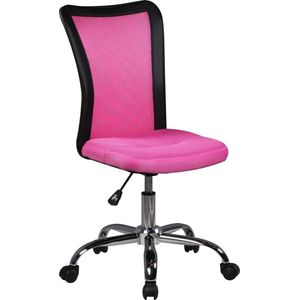 Bureaustoel - Kinderstoel - In hoogte verstelbaar - Mesh - Roze