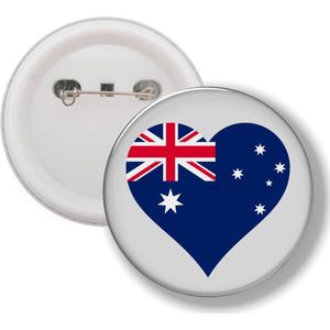 Button Met Speld - Hart Vlag Australië