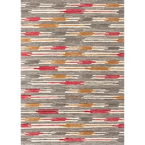 Sanderson - Sanderson Ishi Red Charcoal 146000 Vloerkleed - 170x240  - Rechthoek - Laagpolig Tapijt - Modern - Meerkleurig
