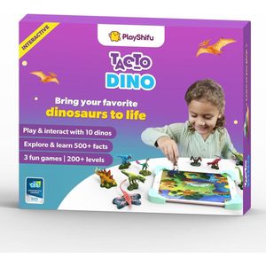 PlayShifu Tacto Dino Interactive Dinosaur Toys for Kids 3-5 Dinosaur Figures Kit + App | Story-Based STEM Toys Compatible with Tablets