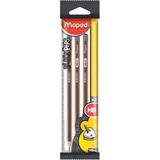 Maped potlood Black'Peps HB blister van 3 stuks zonder gum