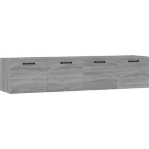 VidaXL Wandkasten 2 st 60x36,5x35cm Bewerkt Hout Grijs Sonoma