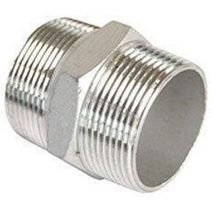 Dubbele nippel Nr.280 RVS - 1-1/4