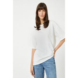 Koton 3SAK50496EK Volwassenen Vrouwen T-shirt Single - Kleur wit - M