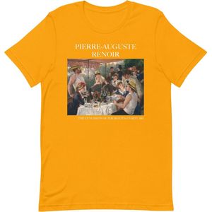 Pierre-Auguste Renoir 'De lunch van het roeipartijtje' (""The Luncheon of the Boating Party"") Beroemd Schilderij T-Shirt | Unisex Klassiek Kunst T-shirt | Goud | S