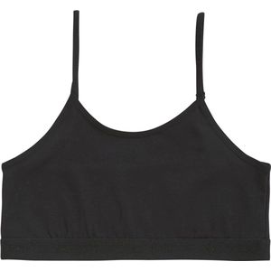 Basics crop top spaghetti zwart voor Meisjes | Maat 146/152