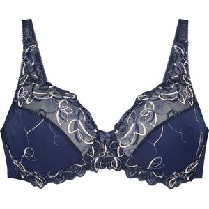 Hunkemöller Dames Lingerie Niet-voorgevormde beugel bh Diva - Blauw - maat E80