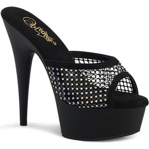 Pleaser - DELIGHT-601-6RM Muiltjes met hak - US 10 - 40 Shoes - Zwart