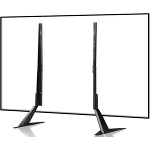 Universele tv-standaard 65 inch, metalen tv-poten voor 20-65 inch LCD/LED/OLED/Plasma platte en gebogen scherm TV