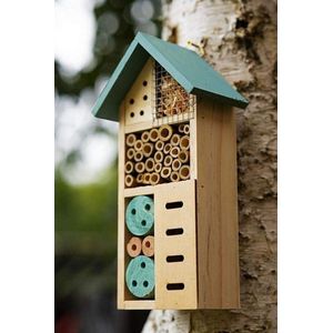 Bijenhotel Premium houten insectenhotel nestschuilplaats mieren lieveheersbeestjes - KLEINE HOUTEN INSECT HOME