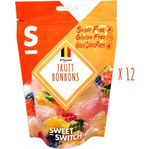SWEET-SWITCH® - Fruit Bonbons - Snoep - Suikervrij - Glutenvrij - 12 x 100 g