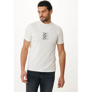 T-shirt Short Sleeve With Rubber Print Mexx Mannen - Off White - Maat L