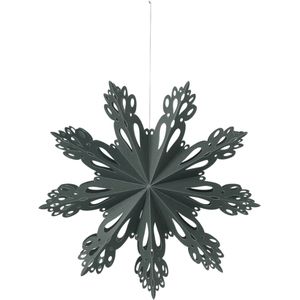 Broste Copenhagen - Hangornament 'Snowflake Star' - Deep Forest