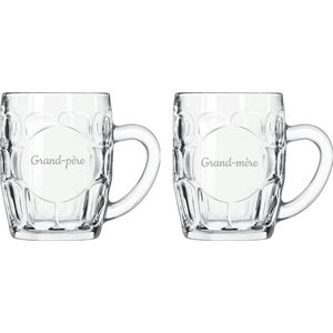 Bierpul gegraveerd - 55cl - Grand-père & Grand-mère