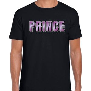 Prince muziek cadeau t-shirt zwart heren -  purple fan shirt - verjaardag / cadeau t-shirt L