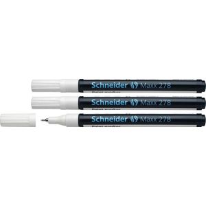 Schneider lakmarker - Maxx 278 - 0,8 mm - wit - 3 stuks - S-127849-3