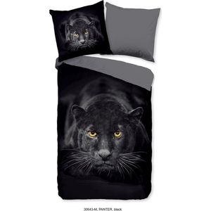 Pure Dekbedovertrek ""zwarte panter"" - Zwart - (200x200/220 cm) - Microfiber