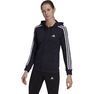 adidas Essentials FullZip Hoodie Heren - Sporttruien - Dark Blue/White - Vrouwen