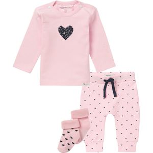 Noppies set (4delig) Roze broekje, shirt en 2 paar sokjes - Maat 74