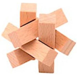puzzel hersenkraker 4,5 cm hout blank (F)