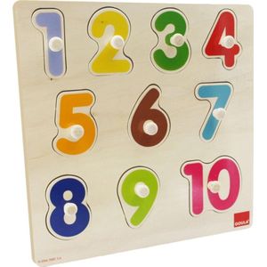 Goula Houten Puzzel Cijfers - Kinderpuzzel - 10 Stukjes