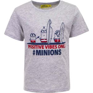 The Minions grijs t-shirt ""Positive Vibes Only"" | maat 128