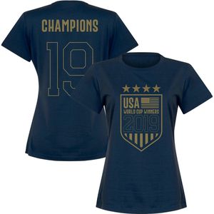 Verenigde Staten WK Winnaars 2019 T-Shirt - Navy - XL