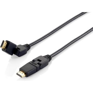 Equip HDMI High Speed Kabel A->A Draait St/St 5.00m Zwart Polybag