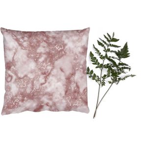 Sierkussens - Kussentjes Woonkamer - 50x50 cm - Rose gold - Glitter - Marmer - Agaat