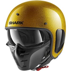 Shark S-Drak Blank Glitter Goud Jethelm - Motorhelm - Maat S